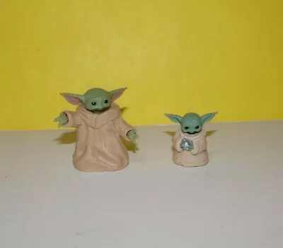 Star Wars Mandalorian Grogu Figure Baby Yoda 1.5  Figurine + 1  Figure • $11.03