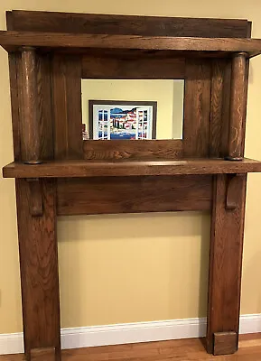 Antique Oak Fireplace Mantel • $200