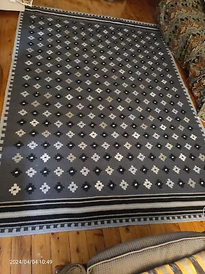 IKEA EREMITGRÖEN Rug Flatwoven Dark Grey 170x240 Cm Handwoven- $499 • $250