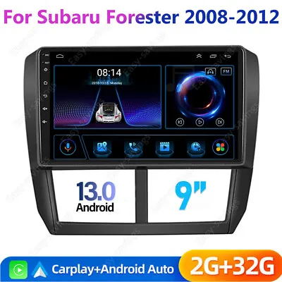 2+32G Android 13 Car Radio Bluetooth FOR Subaru Forester Impreza WRX 2008-2012 • $105.79