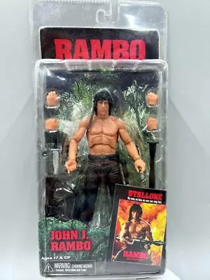 NECA First Blood - John J. Rambo Survival Version 7  Action Figure Boxed Toys • £29.99