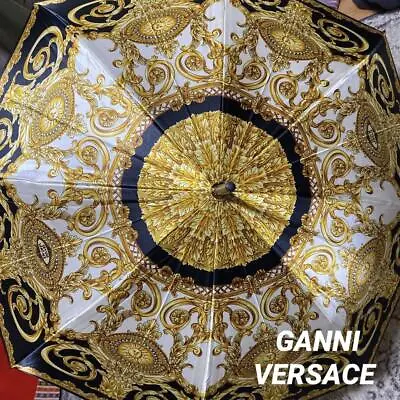 GIANNI VERSACE Luxury Long Folding Umbrella Daily Items Gorgeous Free Shipping11 • $399