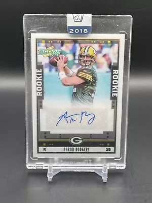 2018 Panini Honors Aaron Rodgers # 06/25 Auto 2005 Score Tribute #352 Packers • $350