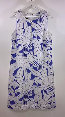 Island Company Sz. Large Nathalie Castaway Shift Dress White Purple Floral NWOT • $41.99