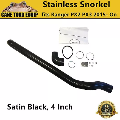 Stainless Snorkel Air Intake 4 Inch Fit Ford Ranger PX2 PX3 2015-On Satin Black  • $589