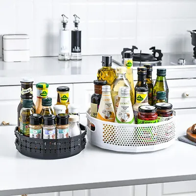 $9.27 • Buy 360°rotating Storage Rack Box Tray Kitchen Shelf Seasoning Spice Jar HoldAY
