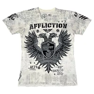 Affliction Eagle Y2K Cyber Gothic Grunge Top Size Large • £40