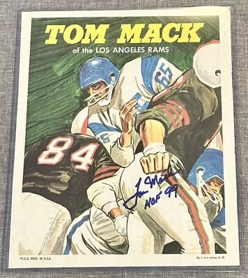Tom Mack 1970 Topps Poster 8x10 Signature Signed Autograph AUTO TTM Rams HOF • $59.95