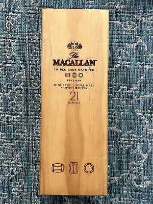 Macallan 21 Empty Wood Box. Rare Item • $125