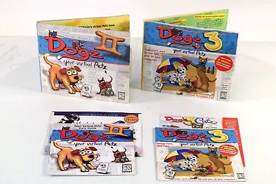 LOT - DOGZ II  &  DOGZ 3 Your Classic Virtual Pet Dogs Game For Windows PC Game • $24.95