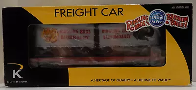 K-Line 6-21471 O Gauge Ringling Bros. Flat Car With 2 Trailers NEW • $45