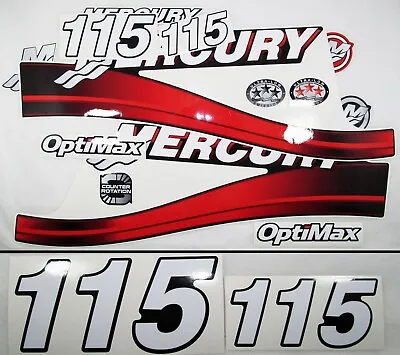 For MERCURY 115 Two Stroke Outboard. Vinyl Decal Set From BOAT-MOTO / Stickers • $46