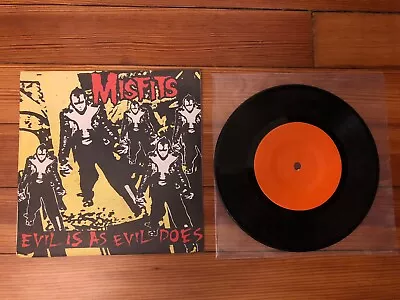 MISFITS Evil Is As Evil Does 7” 1ST PRESSING Black With Orange Label See Photos • $24.99