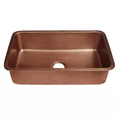 SINKOLOGY 30  Kitchen Sink Only -Undermount Single Bowl 16-Gauge Antique Copper • $502.23