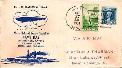 USS Macon - 10.27.1934 - Navy Day - USS Medusa - F49589 • $14.99