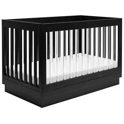 Babyletto Harlow 3-in-1 Convertible Crib With Toddler Bed Conversion Kit - Black • $649
