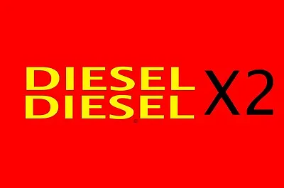 DIESEL Stickers X2 Car Van Fuel Reminder Sticker FLEET VEHICLE HIRE CARS LORRY • £3