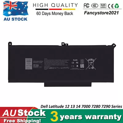 ✅F3YGT DM3WC Battery For Dell Latitude 12 13 14 7480 7490 7380 7390 E7280 E7480  • $48.99