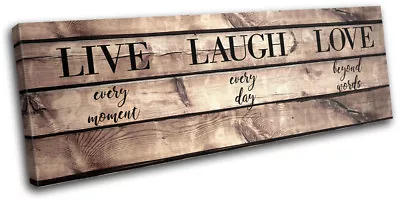£39.99 • Buy Live Laugh Love Inspirational Vintage SINGLE CANVAS WALL ART Picture Print