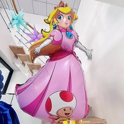 37'' Super Mario Princess Peach Balloon Birthday Party Mario Movie Balloon • $9.99