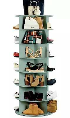 Rotating Shoe Rack 7-Tiers Storage Shoe Rack Tower360°Shoe Storage Organizer • $275