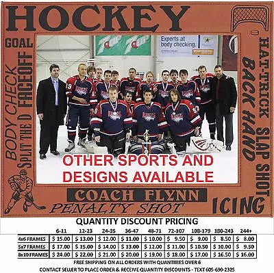 Personalized Sports Hockey Picture Frames Custom Engraved School Photos Gifts • $14