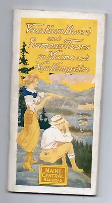 1916 Maine Central Railroad Summer Tours In Maine & New Hampshire • $16.50