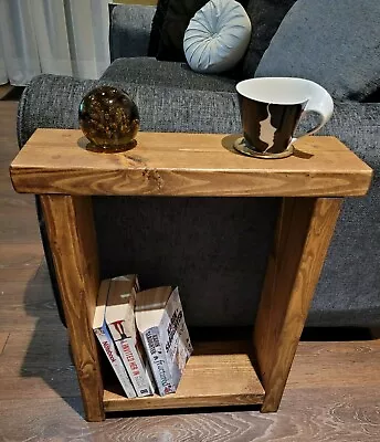 Rustic Wooden End Table Coffee Table Slim Narrow Side Table Various Colours • £49.99