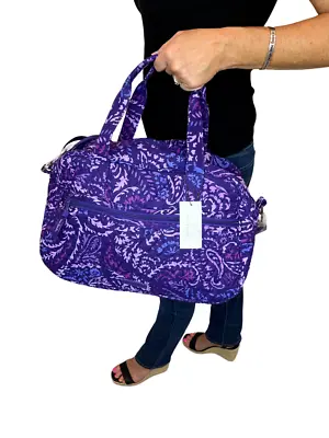 Vera Bradley Medium Traveler Bag - Paisley Amethyst New • $75.95