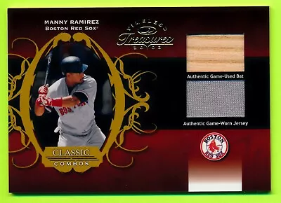 2003 Timeless Treasures #23 MANNY RAMIREZ BAT JERSEY SAMPLE Red Sox • $27.99