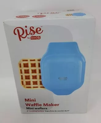 Rise By Dash Mini Waffle Maker 4 Inch Cooking Surface Color Blue - Brand New • $15.21