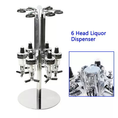 6 Bottle Liquor Dispenser Alcohol Drink Bar Beverage Whiskey Shot Stand Home Bar • $37.05