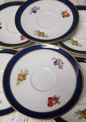 $8.99 • Buy Vintage Set Of 6 Saucers Bavaria Schumann Arzberg Cobalt Blue Germany Fine China