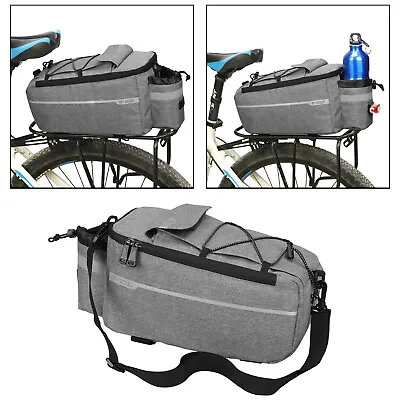 Cycling Bicycle Rear Rack Bag 10L Waterproof Bike Trunk Pannier Saddle Bag • $14.24