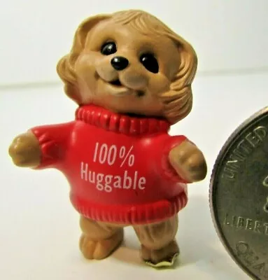 Hallmark Merry Miniature Everyday Valentine 100% HUGGABLE 1990 PUPPY Red Sweater • $8.88