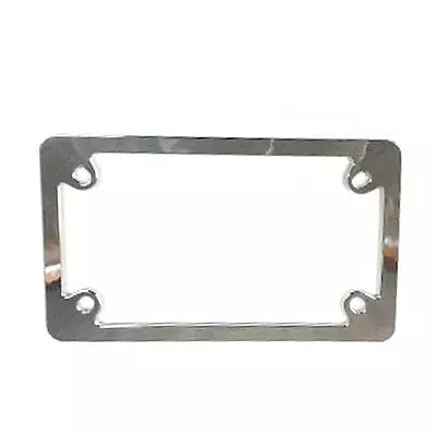  Custom Metal Deluxe  Chrome  Motorcycle License Plate Frame - Lic Tag Fastener • $12.95