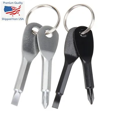 2pcs Key Ring Screwdriver EDC Tool Set Outdoor Pocket Mini Tool With Keychain  • $6.99