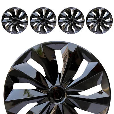 4 Pieces Black 14 Inch Hubcaps Automotive For R14 Wheel Tire Covers Accessories • $42.22