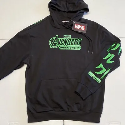 Marvel Avengers Mech Strike The Hulk Men's M Black Hoodie Sweatshirt NEW • $20.50