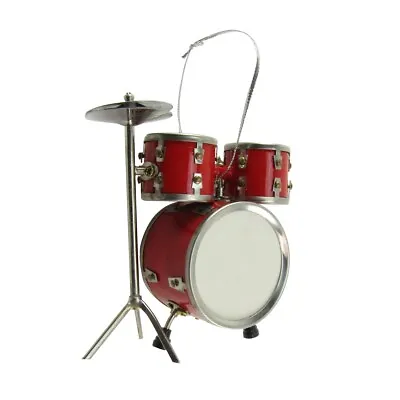 Miniature Drum Set Musical Instrument Realistic Ornament Musician/Drummer Gift • $22.48