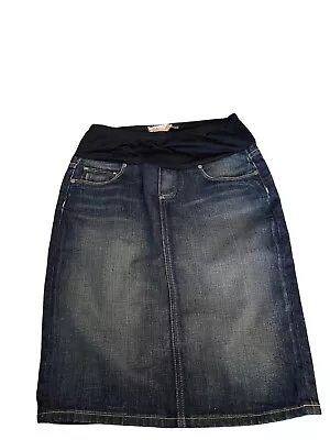 Paige Maternity Womens Size 26 Dark Wash Larchmont Jean Skirt • £24.12