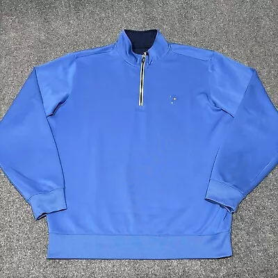 Fairway And Greene F&G Tech 1/4 Zip Pullover Mens XL Blue Golf Long Sleeve • $24.99