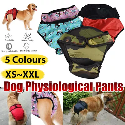 Washable Dog Cat Diaper Female Pet Physiological Pants Underwear Nappy XS-XXL AU • $9.12