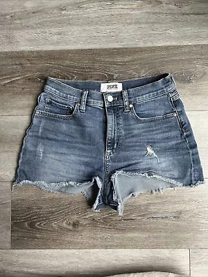 Pink Victoria Secret Shorts Womens Denim Size 6 High Rise Distressed Stretch • $10