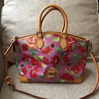 Dooney & Bourke Floral Satchel Pink Crossbody Shoulder Top Handle Handbag • $89.99