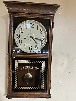 Ridgeway Quarter Hour Westminster Chime Wall Clock 8-Day Key-wind Excellent ! • $250