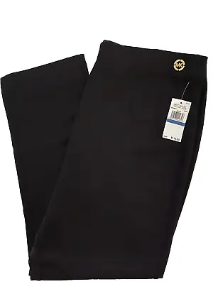 NEW With Tags MICHAEL KORS BLACK SIZE XL WOMENS ANKLE PULL ON STRAIGHT PANTS • $24.99