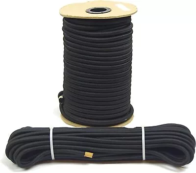 Marine Masters 1/4  Black Bungee Cord-250ft-Heavy Duty Multi-use Polyester Rope • $75.99