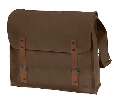 $19.99 • Buy Rothco Brown Canvas Medic Crossbody Shoulder Bag Leather Closing Straps