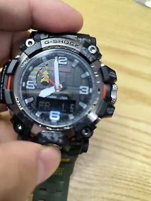 Casio G-Shock Mudmaster Tough Solar Radio Green Carbon Core GWG-2000 Watch02 • $162.50